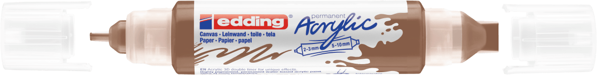 Marcador acrílico 3D edding 5400 punta doble Avellana2