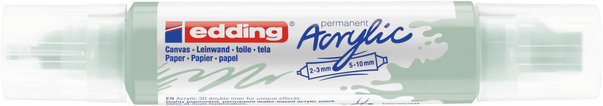 Marcador acrílico 3D edding 5400 punta doble Menta1