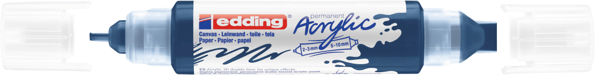 Marcador acrílico 3D edding 5400 punta doble Azul medianoche2