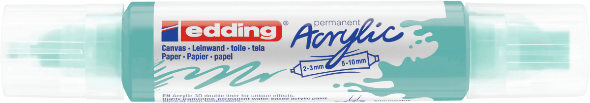 Marcador acrílico 3D edding 5400 punta doble Turquesa1