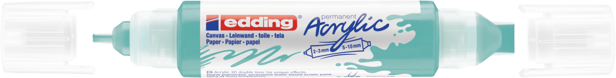 Marcador acrílico 3D edding 5400 punta doble Turquesa