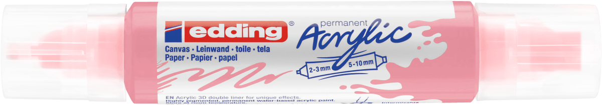 Marcador acrílico 3D edding 5400 punta doble Malva1