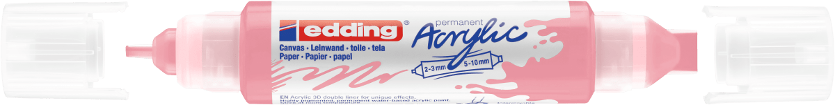 Marcador acrílico 3D edding 5400 punta doble Malva