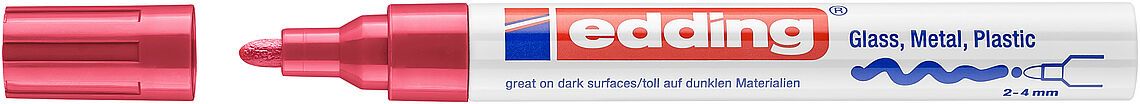 Marcador Óleo Permanente Edding E-750  Rojo1