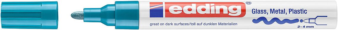 Marcador Óleo Permanente Edding E-750 Azul Claro1