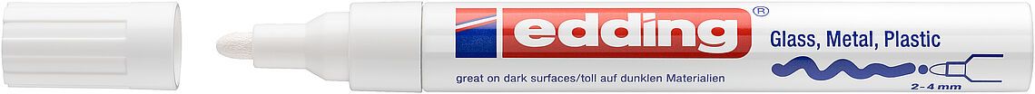 Marcador Óleo Permanente Edding E-750 Blanco1