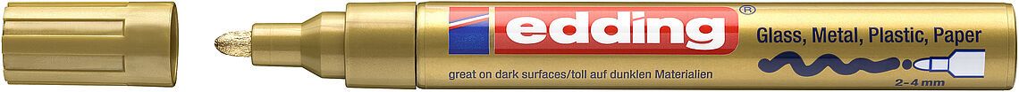 Marcador Óleo Permanente Edding E-750 Oro1