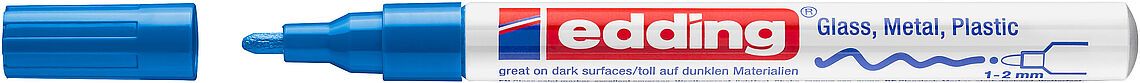 Marcador Óleo Permanente Edding E-751 Azul1