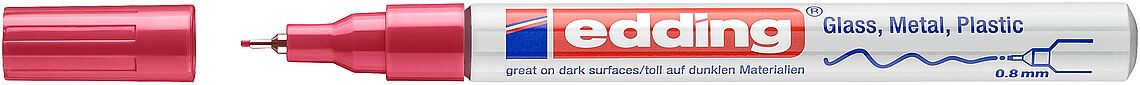 Marcador Óleo Permanente Edding E-780  Rojo1