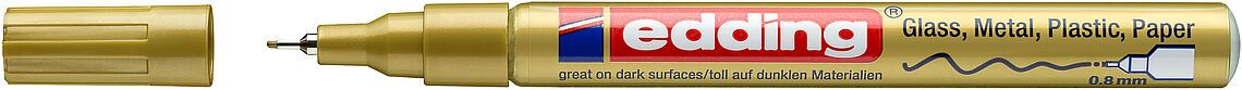 Marcador Óleo Permanente Edding E-780 Oro1