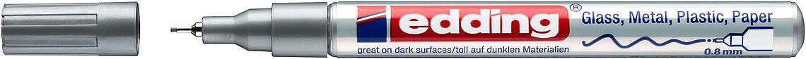 Marcador Óleo Permanente Edding E-780 Plata1