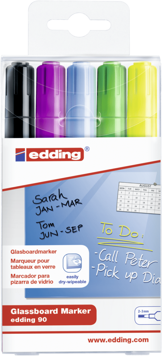 Set Marcadores De Vidrio edding E-90 Variados3