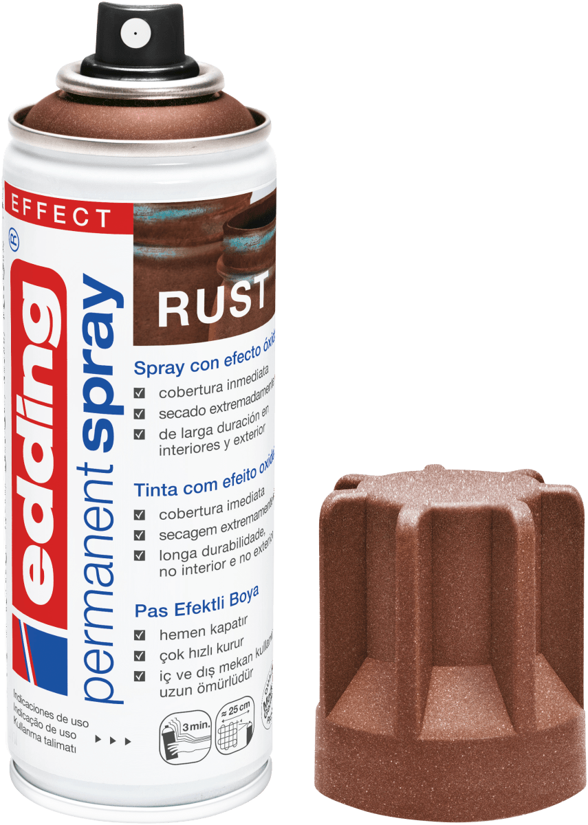 Spray permanente de pintura acrílica de alta gama Edding E-5200 Efecto óxido Mate2