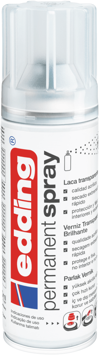 Spray Permanente Laca Incolora Edding E-5200 Terminación Mate1