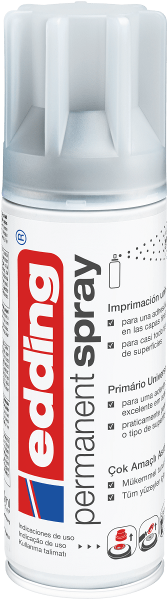 Spray permanente de pintura acrílica de alta gama Edding E-5200 Universal Gris1