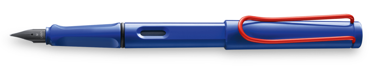 Pluma Lamy safari M 90s azul-rojo1