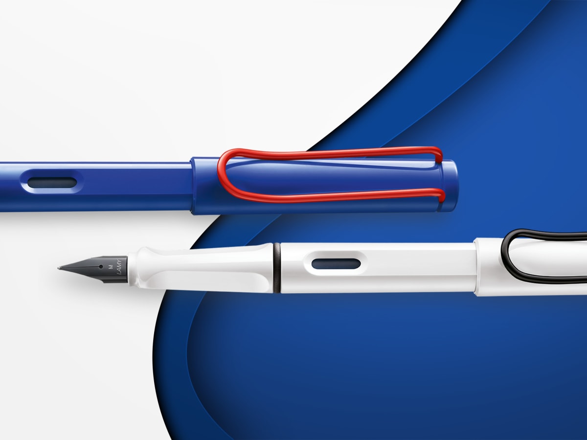 Pluma Lamy safari M 90s azul-rojo2