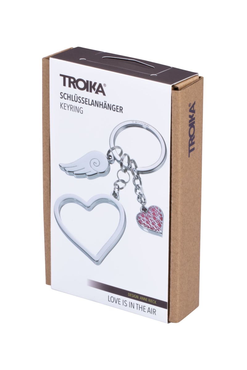 Llavero Troika, el  Amor Esta En El Aire 	Plata1