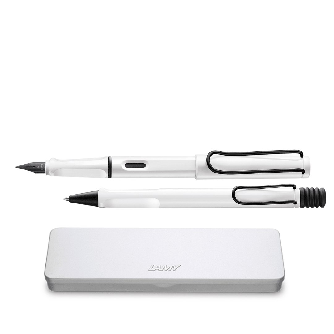 Set Lamy Safari 90s Pluma + Boligrafo Color Blanco/negro1
