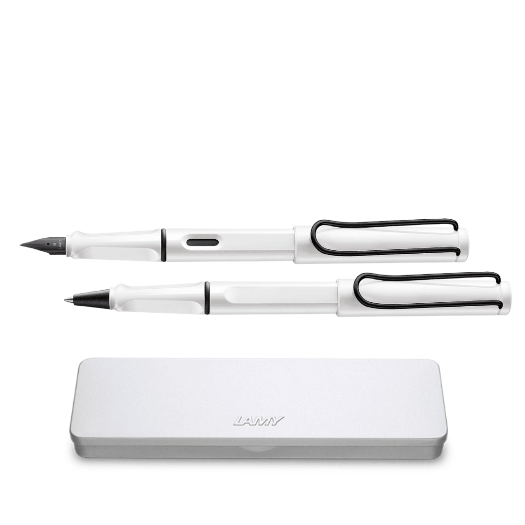 Set Lamy Safari 90s Pluma + Roller Color Blanco/Negro1