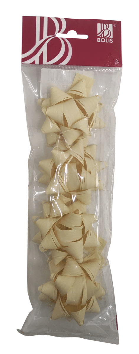 set de 04 moñas raphia 65mm dia.1