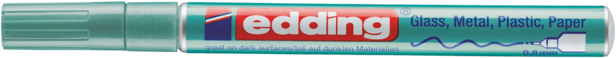 Marcador Óleo Permanente Edding E-780 Verde metálico1