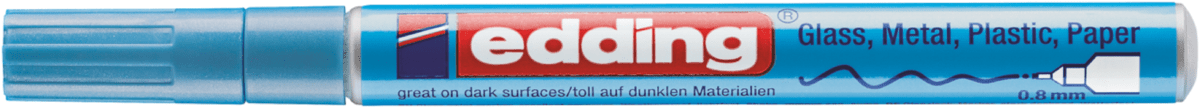 Marcador Óleo Permanente Edding E-780 Azul metálico1
