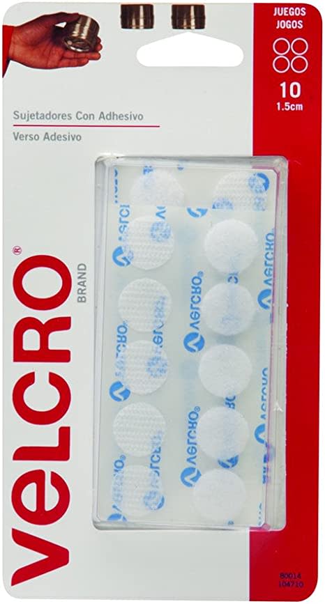 Sujetador Con Adhesivo 10 Círculos Marca Velcro 1.5 Cms 