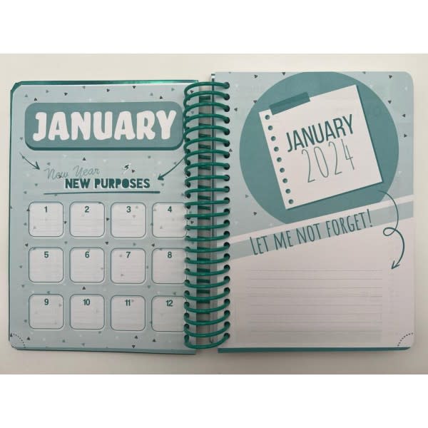 Agenda 2024 Tapa Dura con elástico Día Pag. Efectos Holográficos 140X210Mm6