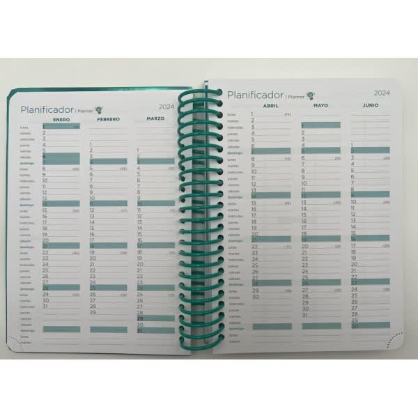 Agenda 2024 Tapa Dura con elástico Día Pag. Efectos Holográficos 140X210Mm4