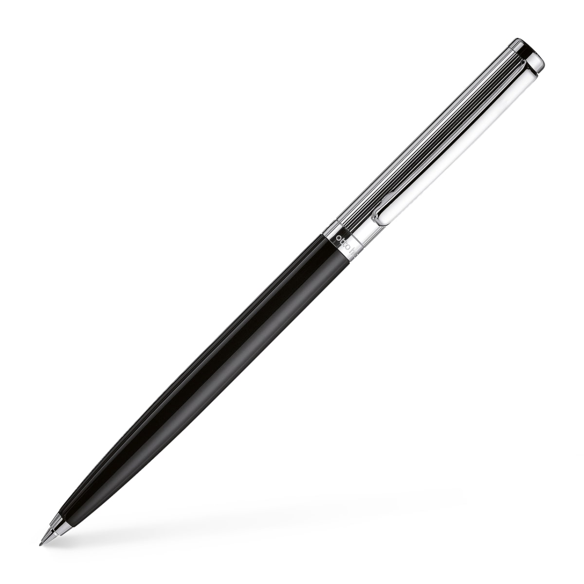 Portaminas Otto Hutt D01 Guilloche Negro Lacado Capuchón2