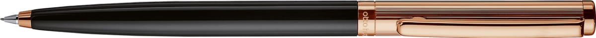Portaminas Otto Hutt D01 Guilloche Negro Lacado Capuchón Oro1