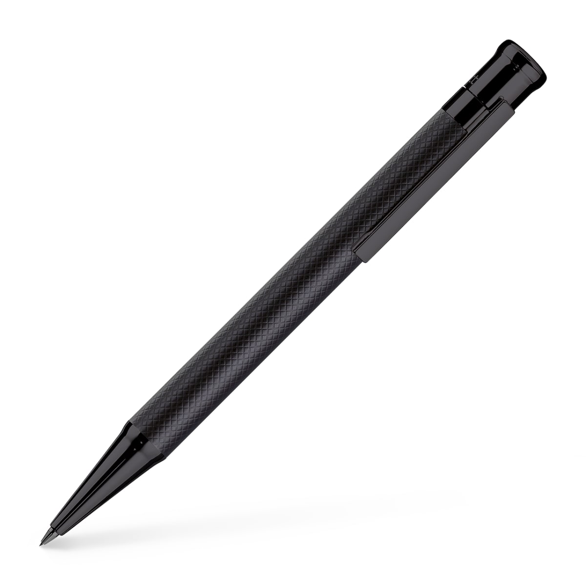Portaminas Otto Hutt D04 Negro Lacado Mate Guilloche2