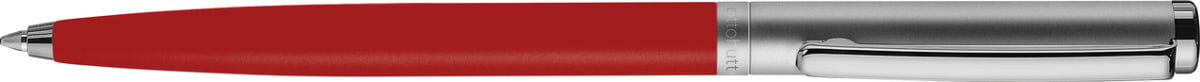 Bolígrafo Otto Hutt D01 Rojo Lacado Capuchón Rutenio1