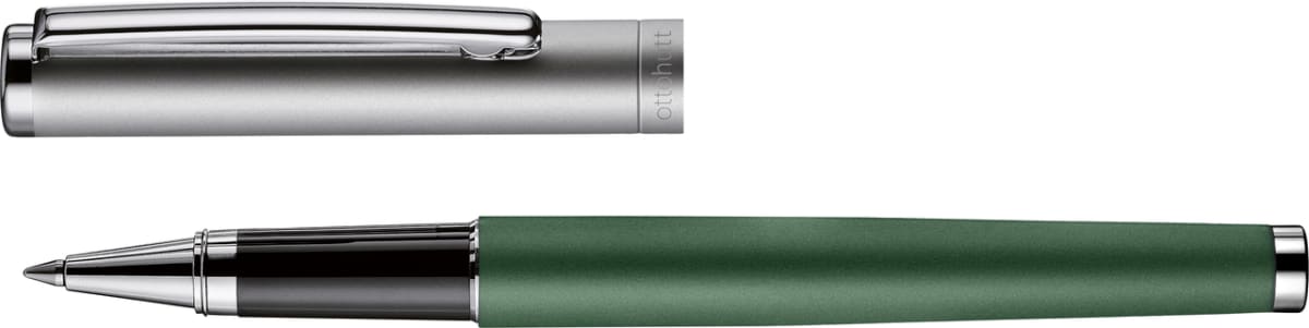Rollerball Otto Hutt D01 Verde Lacado Capuchón Rutenio3