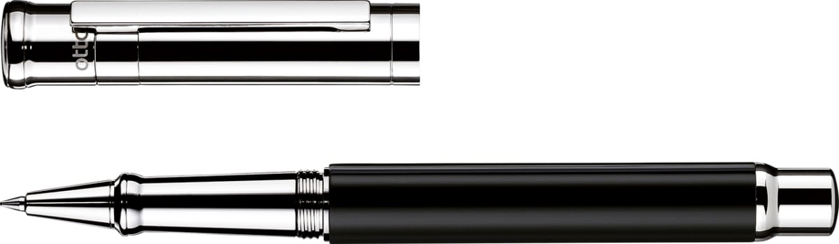 Rollerball Otto Hutt D04 Negro Lacado Acabado Brillante3