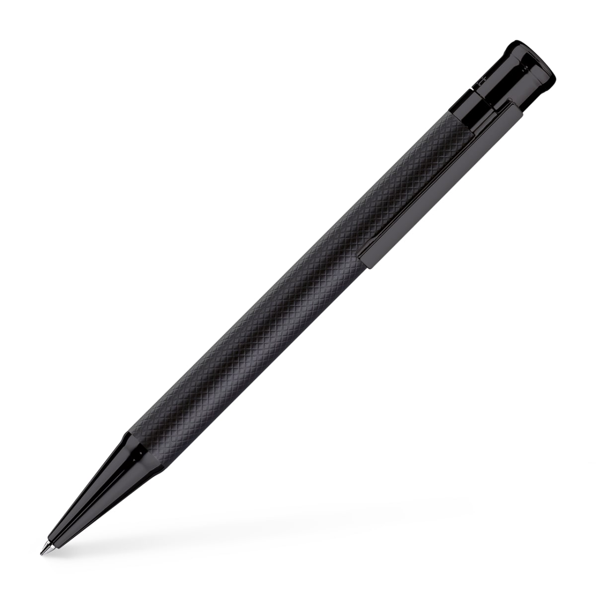Bolígrafo Otto Hutt D04 Negro Lacado Mate Guilloche2