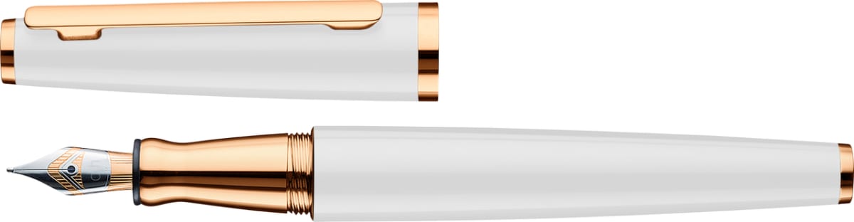 Pluma Fuente Otto Hutt D06 F Blanco Acabado Brillante3
