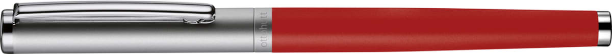 Pluma Fuente Otto Hutt D01 M Rojo Lacado Capuchón Rutenio1