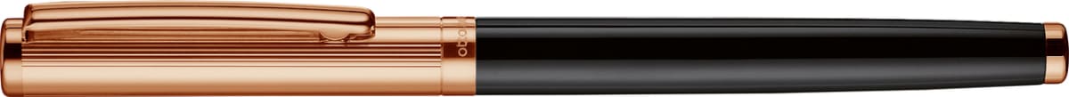 Pluma Fuente Otto Hutt D01 F Guilloche Negro Lacado Capuchón1