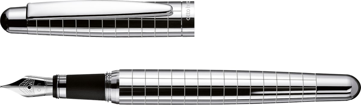 Pluma Fuente Otto Hutt D02 F Plata 925 Guilloche3