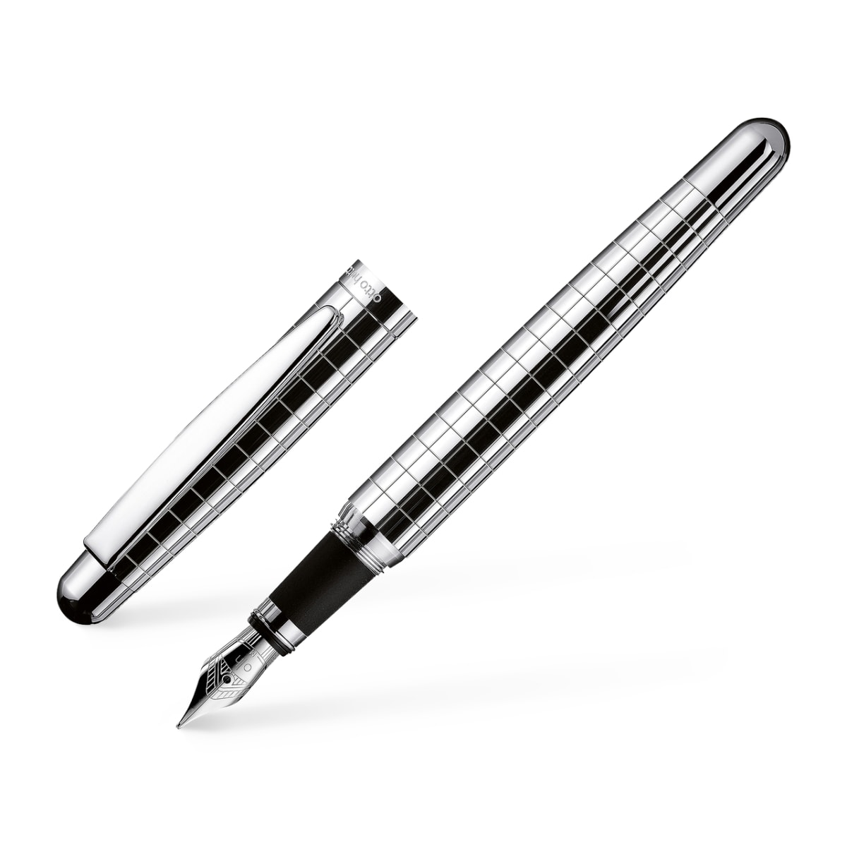 Pluma Fuente Otto Hutt D02 F Plata 925 Guilloche2