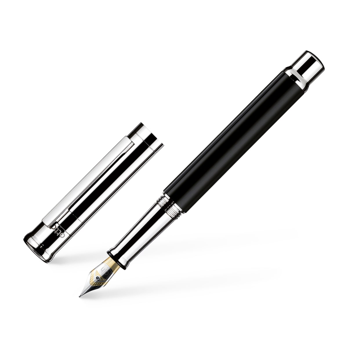 Pluma Fuente Otto Hutt D04 M Negro Lacado Acabado Brillante2