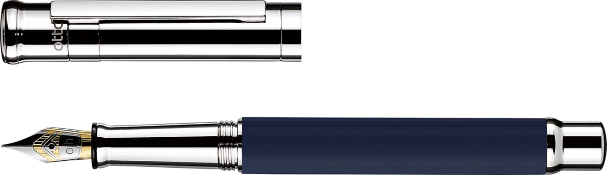 Pluma Fuente Otto Hutt D04 F Azul Lacado Acabado Brillante3