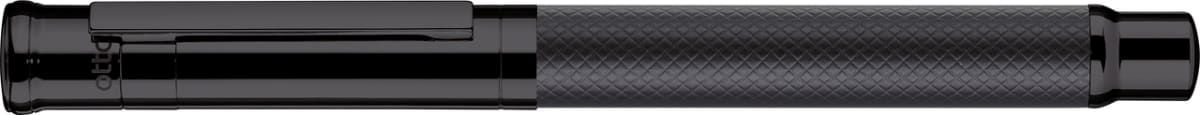 Pluma Fuente Otto Hutt D04 F Negro Lacado Mate Guilloche1