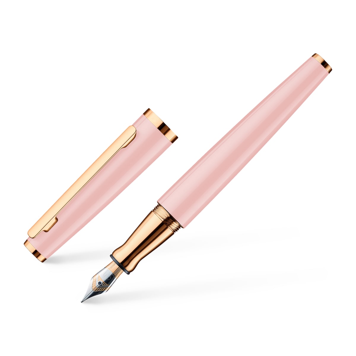 Pluma Fuente Otto Hutt D06 M Rosado Acabado Brillante2
