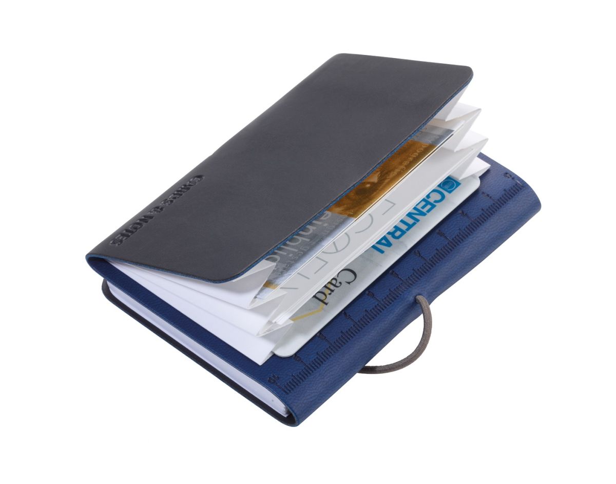 Mini Block de Notas Troika y Tarjetero Marca Troika Color azul2