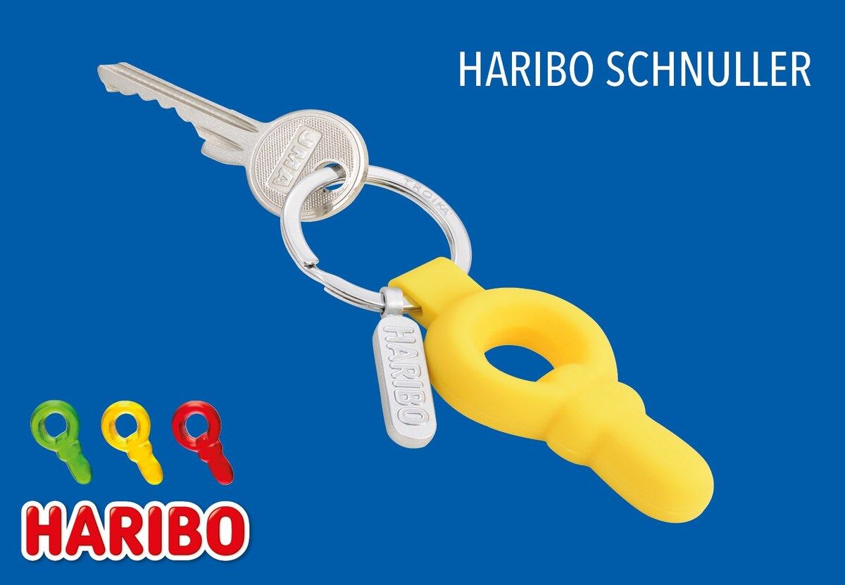Llavero Troika Haribo Schnuller color amarillo3
