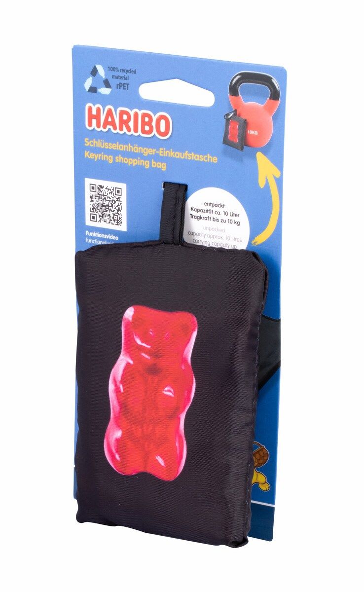 Llavero Troika Bolsa de compras HARIBO. Negro y rojo4