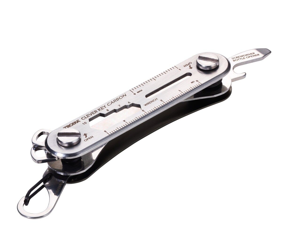 Organizador Troika  de 6 llaves acero inoxidable plateado2